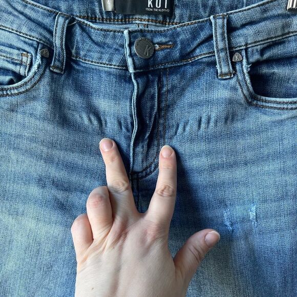 KUT from the kloth ankle raw hem straight leg jeans size 4 - Picture 4 of 15